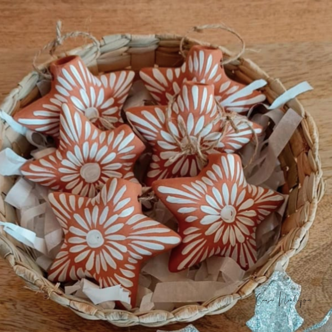 esfera de barro, hecho a mano | navidad