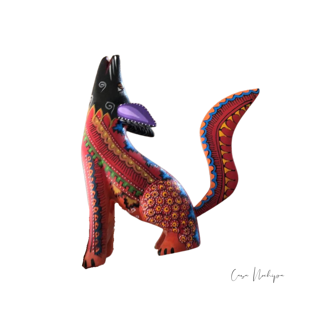 Alebrije Zorro Colorido en Madera - Casa Nochipa