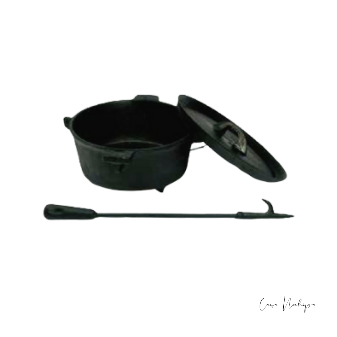 Horno holandés de hierro fundido de 29 cm, ideal para guisos y cocciones lentas, con excelente retención de calor.