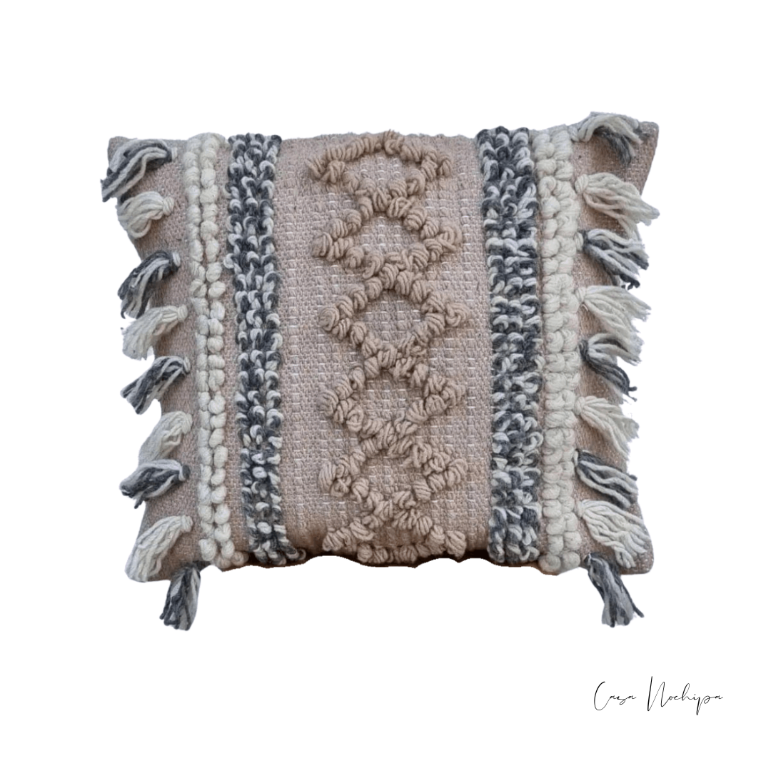 Cojín artesanal mexicano, ideal para decorar sofás y camas