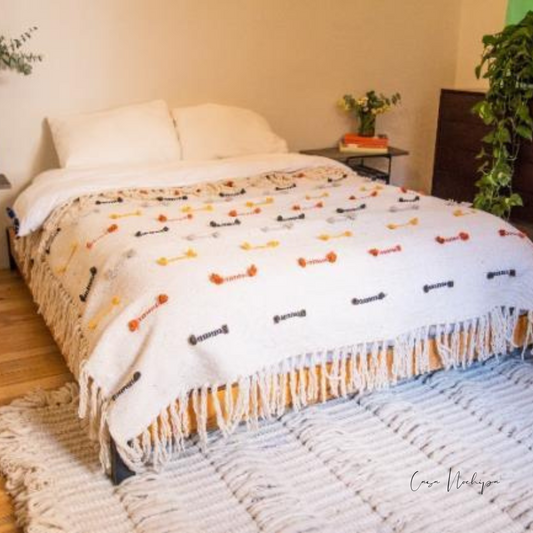 frazadas de lana artesanales | telar de pedal | artesanias