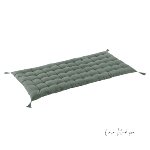 Cojín tipo colchoneta para exterior capitonado en tela Sunbrella resistente al sol y la humedad