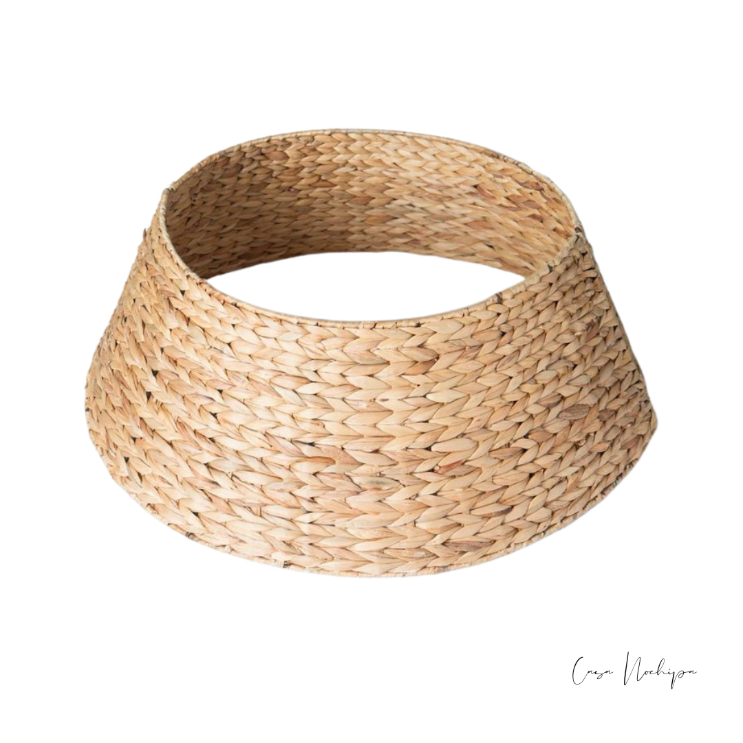 Pie de árbol de fibra natural tejido a mano