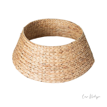 Pie de árbol de fibra natural tejido a mano