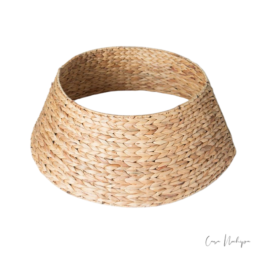 Pie de árbol de fibra natural tejido a mano