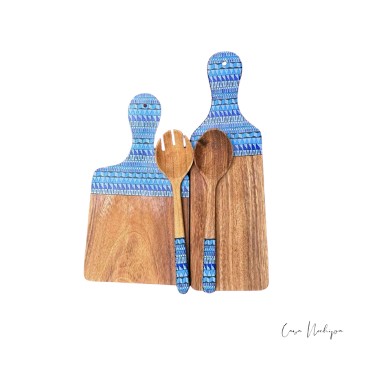 Tabla de cortar de parota, diseño artesanal