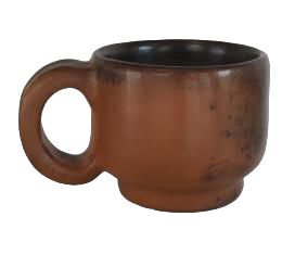 Taza Teíta con Plato Base de Barro Bruñido - 200ml | Artesanías Mexicanas - Casa Nochipa